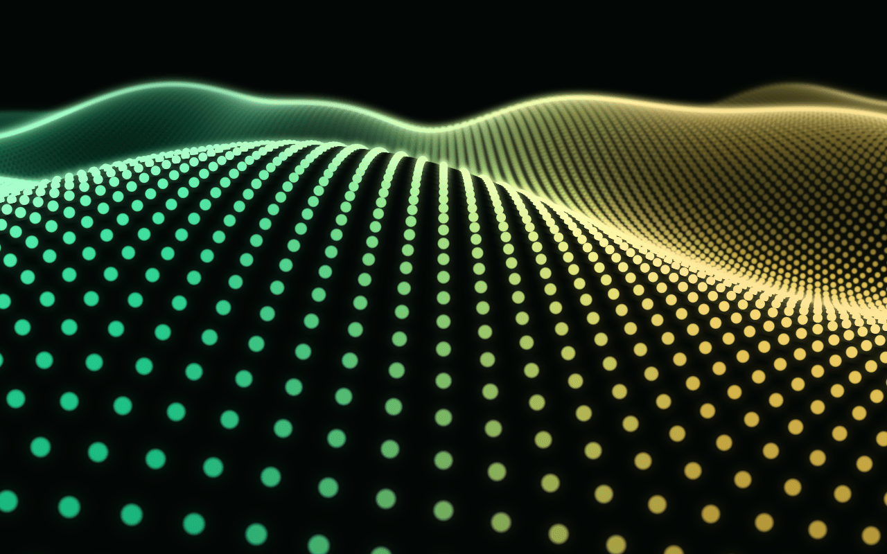 Dot Swell used behind an example interface
