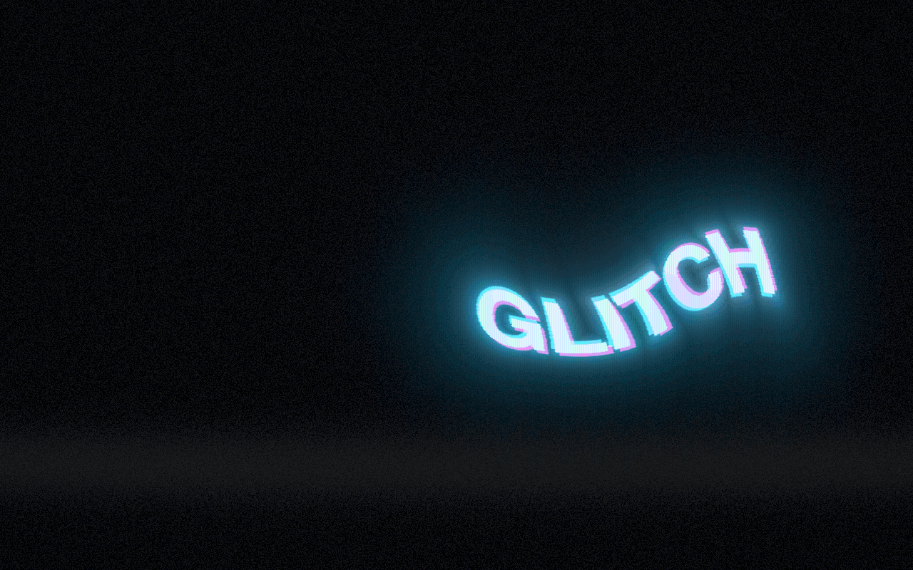 Glitch Text used behind an example interface