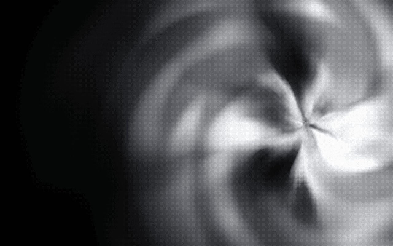 LED Bloom used behind an example interface