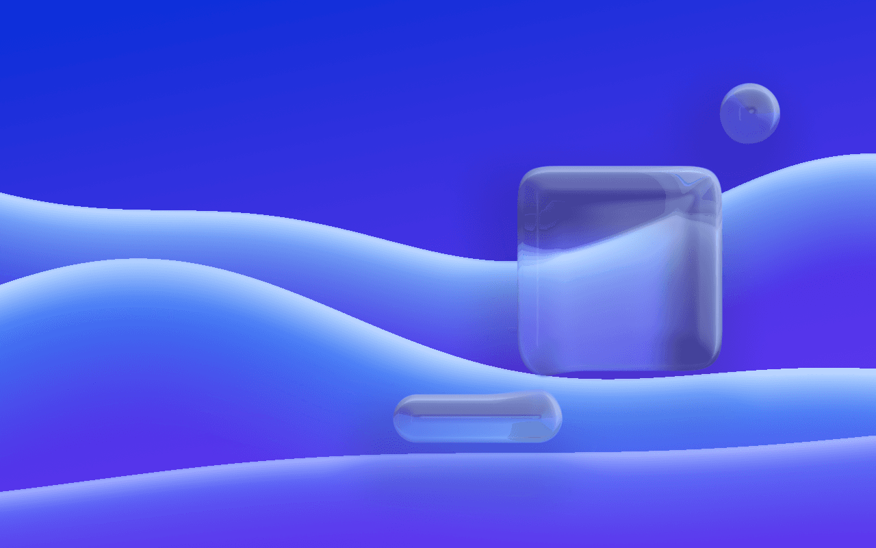 Liquid Glass used behind an example interface